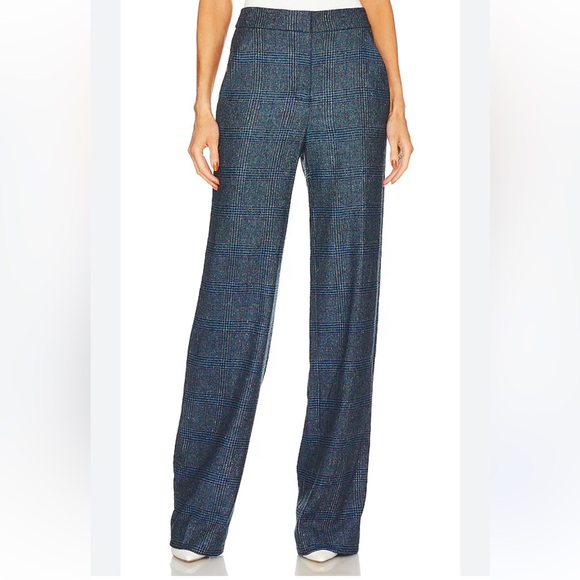 Veronica Beard Pants - Veronica Beard Tonelli Wide Leg Pants Trousers Blue Multi